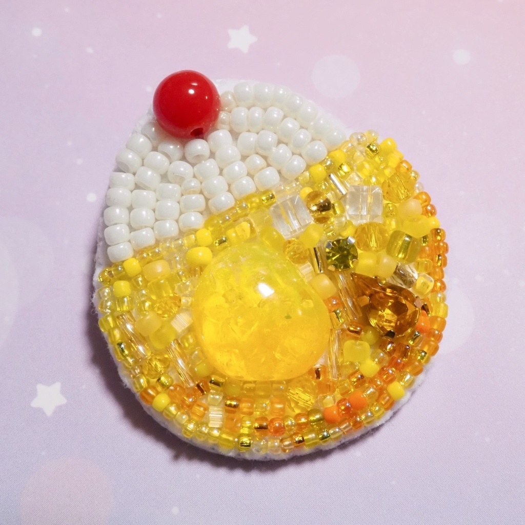 まんまるクリームソーダ ブローチ