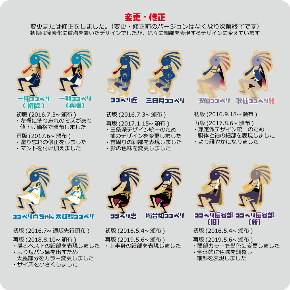 ココペリ男士ウッドストラップ