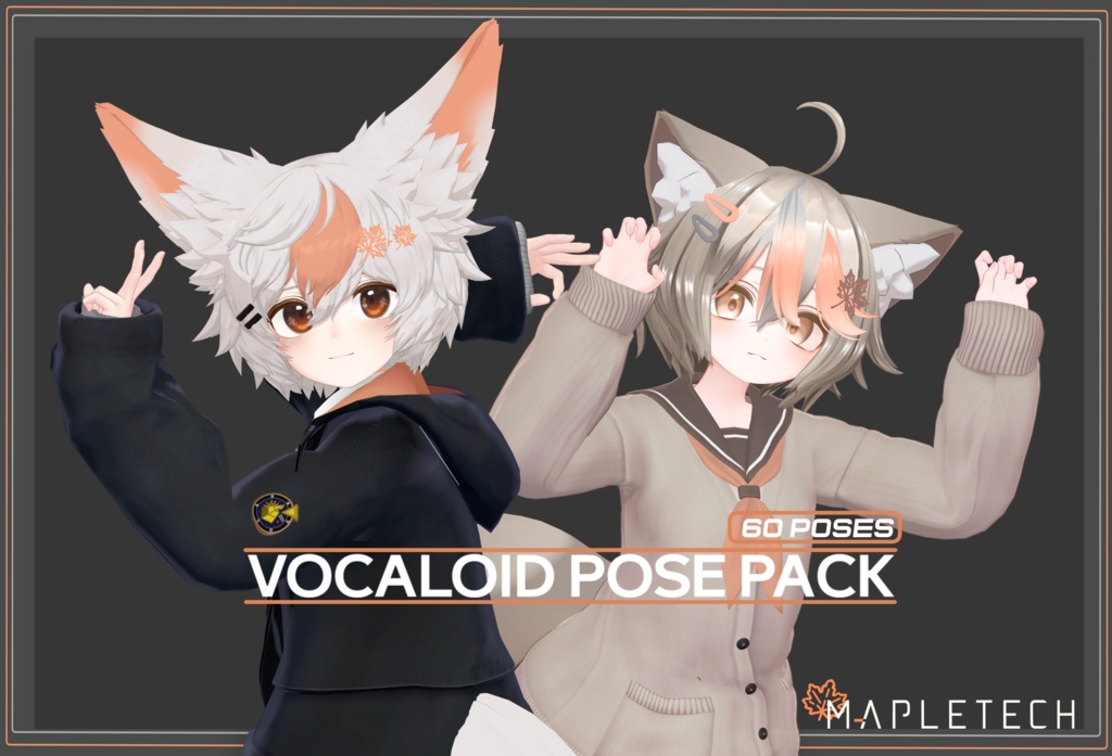 [9 FREE poses]  VOCALOID Pose pack! [60 Poses] 
