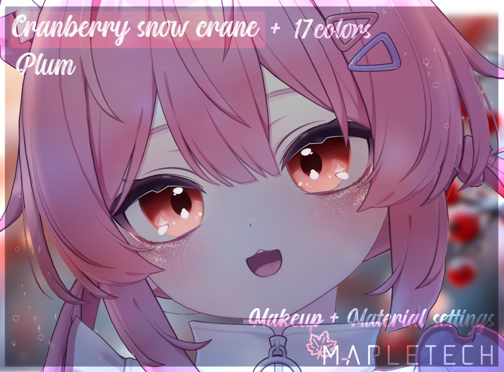 【Plum プラム 】Cranberry Snow Crane 【17 Colors】