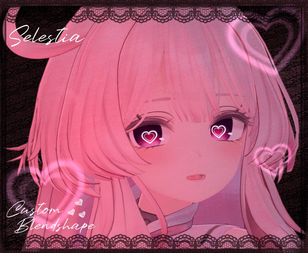 【18 アバター対応】 Crosshatch Love 【19 Colors】 + Custom blendshapes