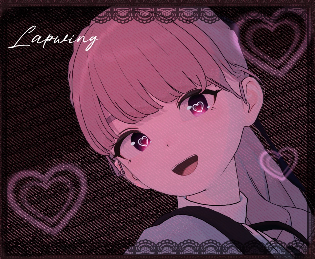 【25 アバター対応】 Crosshatch Love 【19 Colors】 + Custom blendshapes