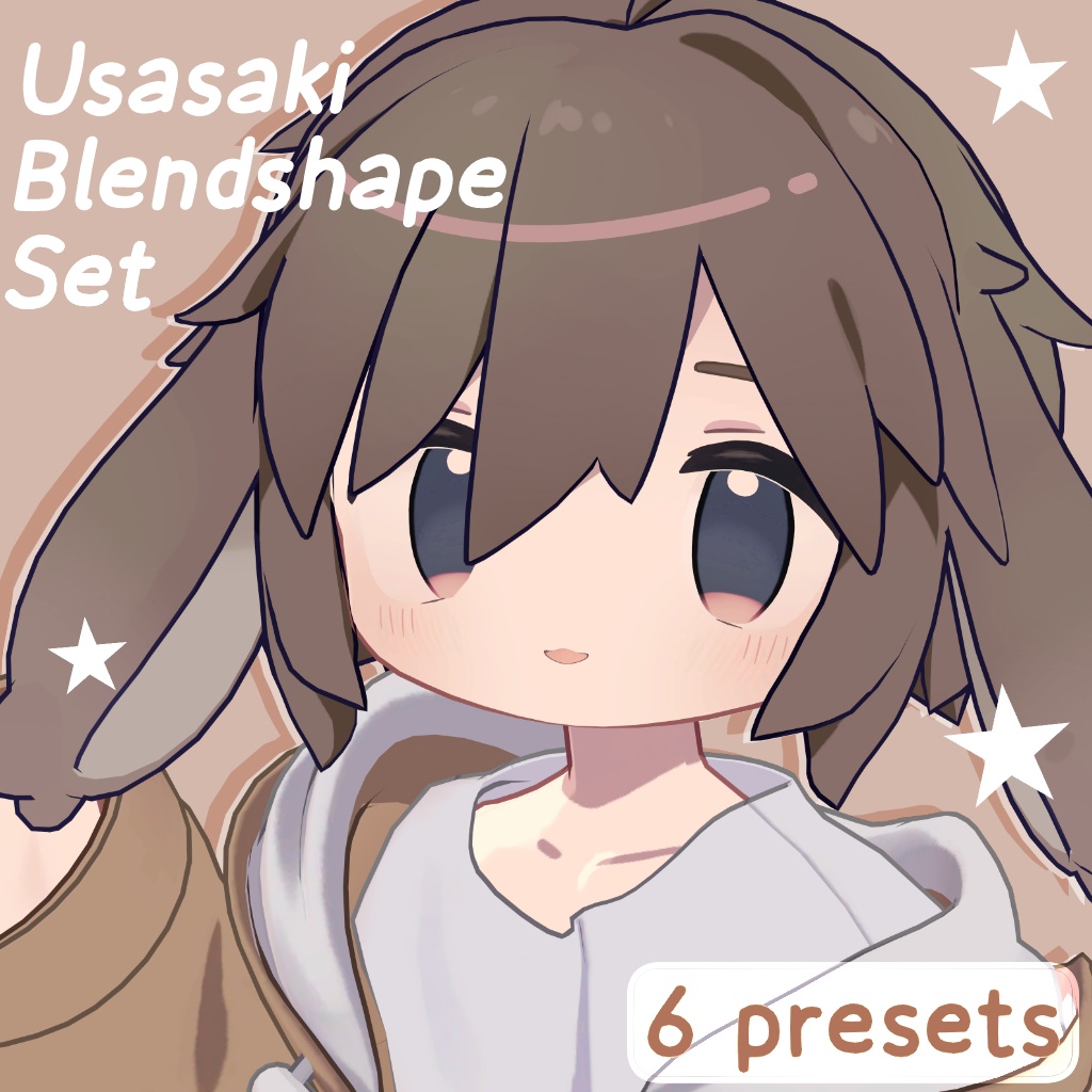 [うささき] Usasaki Blendshape Set | 6 Presets 