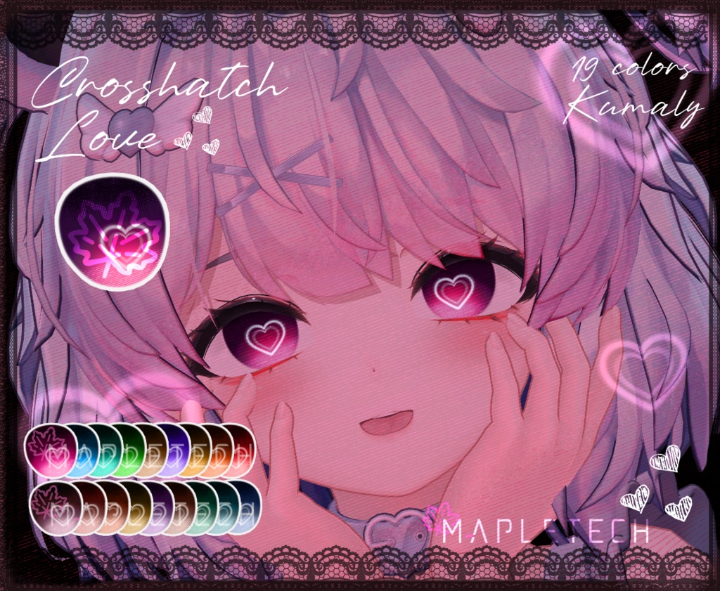 【クマリ 】 Kumaly | Crosshatch Love 【19 Colors】 + Custom blendshape