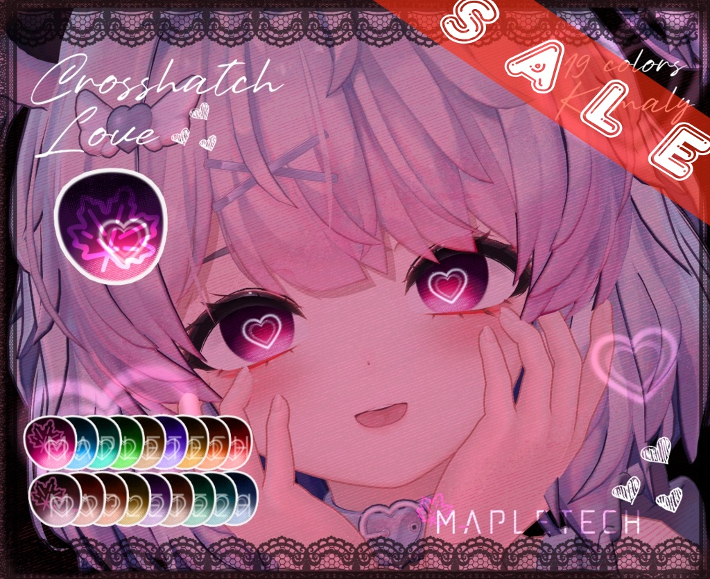 [SALE] 【クマリ 】 Kumaly | Crosshatch Love 【19 Colors】 + Custom blendshape