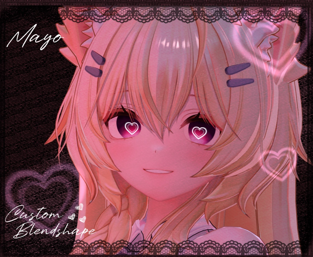 【まよ】 Mayo | Crosshatch Love 【19 Colors】 + Custom blendshape
