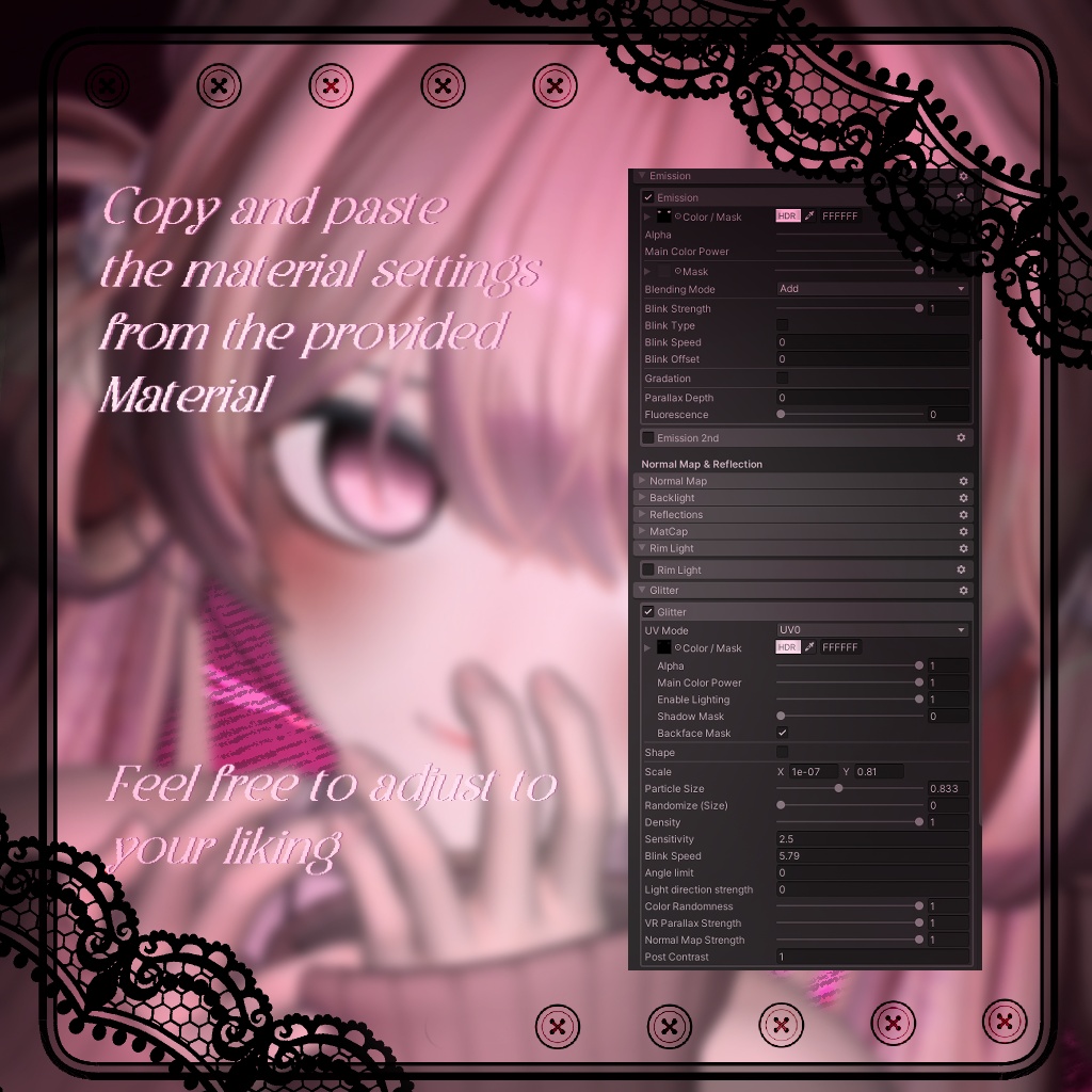 【18 アバター対応】 SHATTERED OBSESSION | EYE + MAKEUP