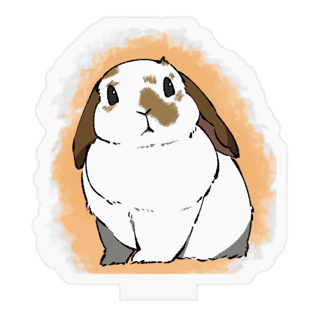 きょとんとウシ柄ロップ