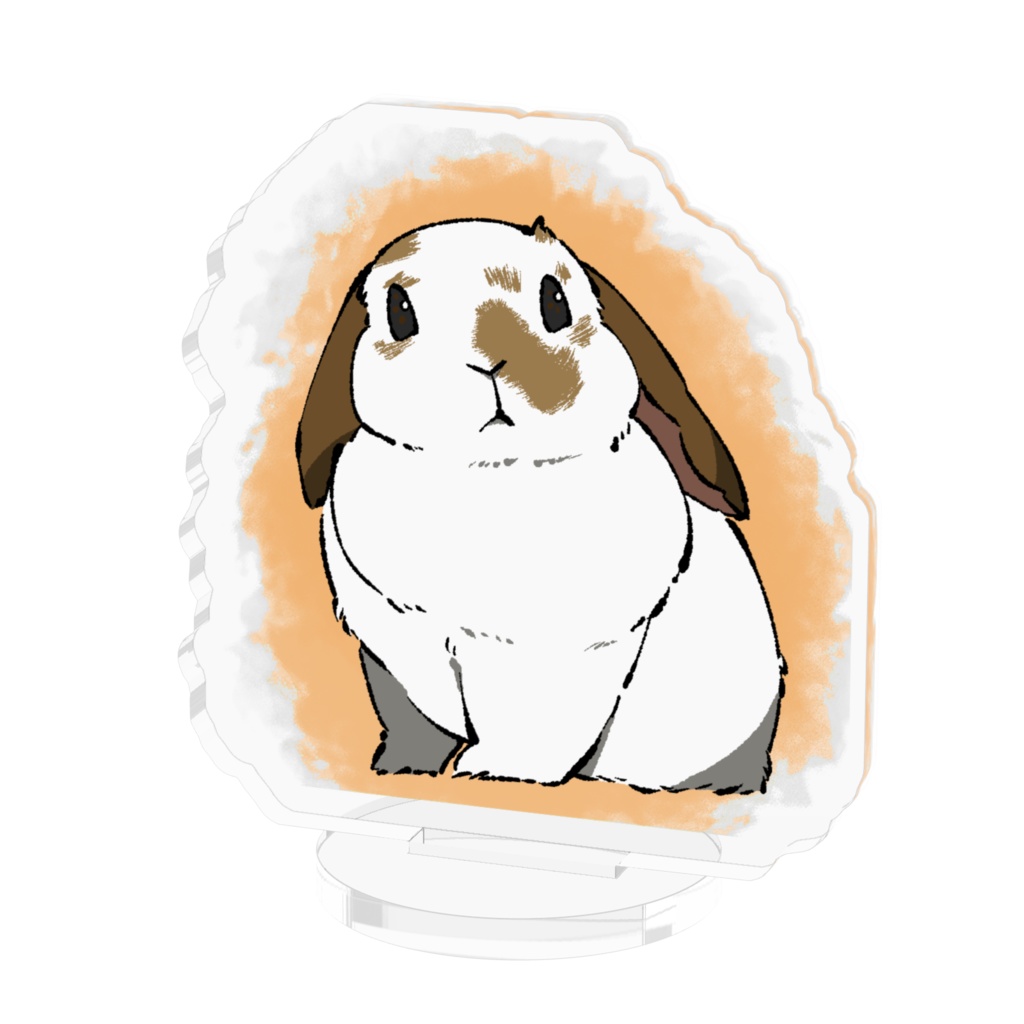 きょとんとウシ柄ロップ