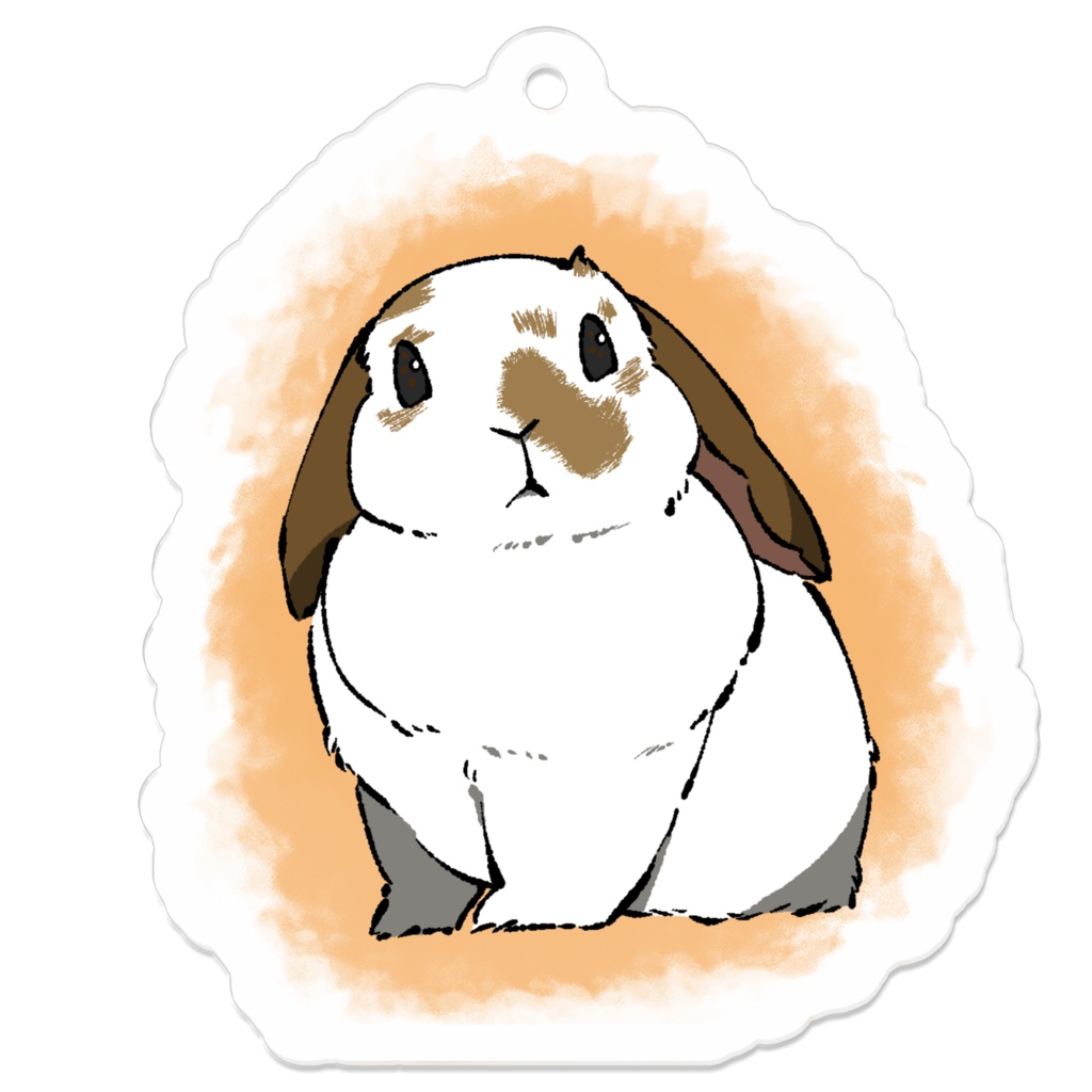 きょとんとウシ柄ロップ（傷防止加工済み）