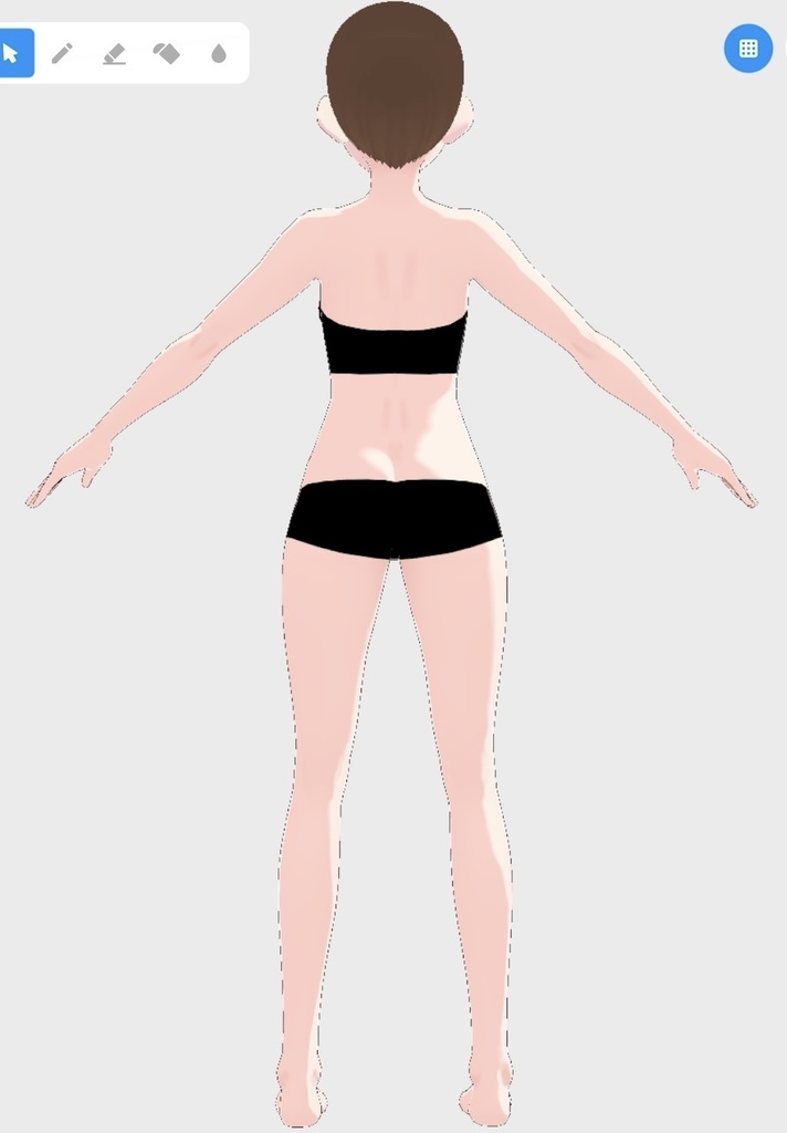 Vroid 肌テクスチャ 手書き ボディ