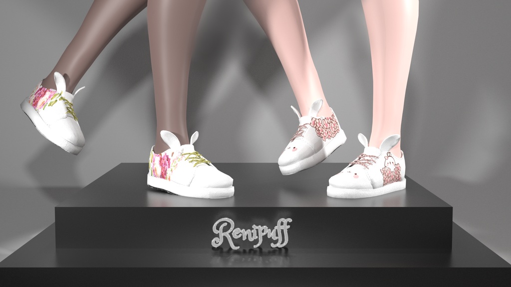 うさぎ。 3Dモデル] うさぎスニーカー Bunny Sneakers - renipuff - BOOTH