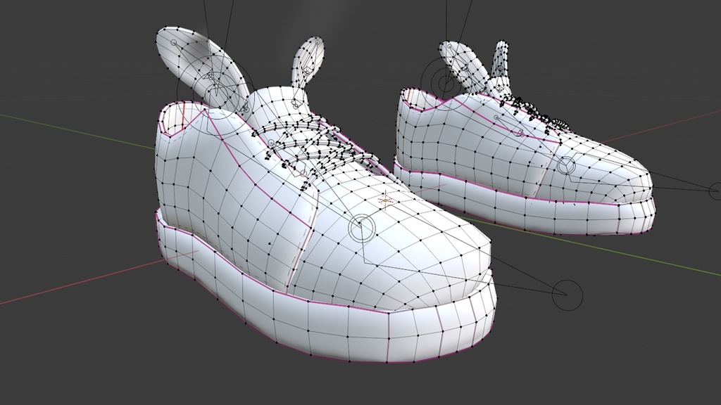 うさぎ。 3Dモデル] うさぎスニーカー Bunny Sneakers - renipuff - BOOTH