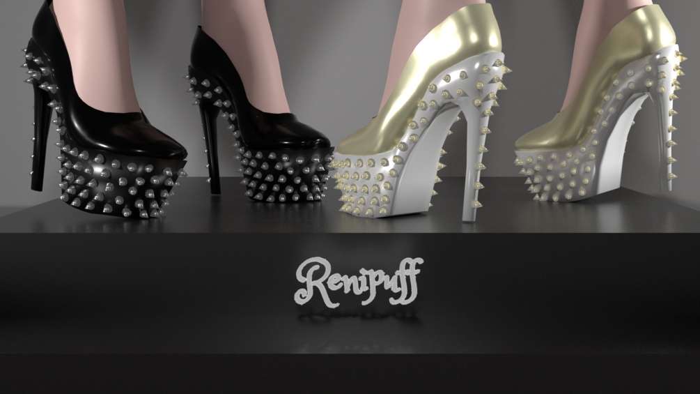 3Dモデル] スパイクハイヒール Spiky Heels - renipuff - BOOTH