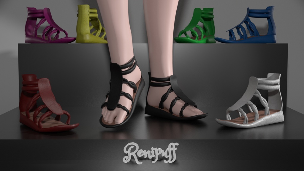 [3Dモデル] Gladiator Sandals