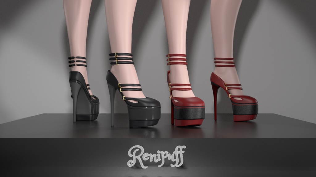 [3Dモデル] "Strappy Beauty" Heels