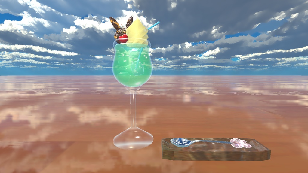 オリジナル3Dモデル 『クリームソーダ * ice cream float』* VRChat