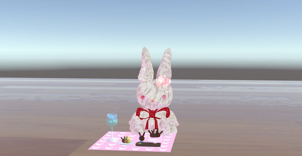 オリジナル3Dモデル 『うさぎのおやつセット』 * cluster