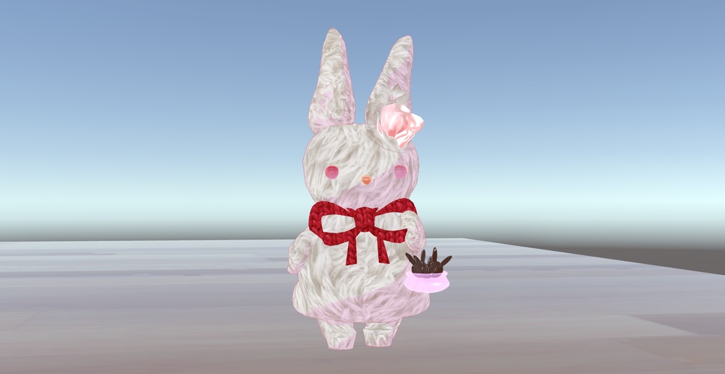 オリジナル3Dモデル 『うさぎのおやつセット』 * cluster