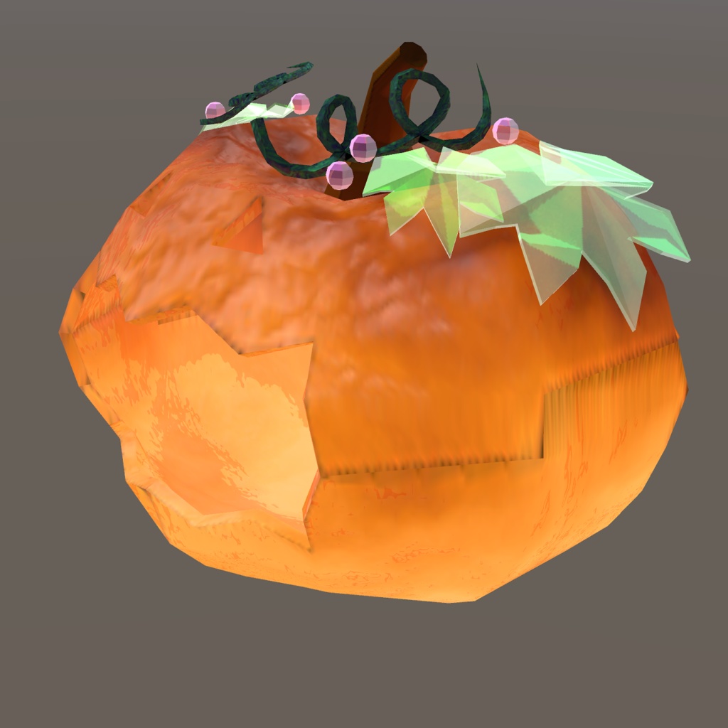 オリジナル3Dモデル 『かぼちゃ・パンプキン・ハロウィン * Jack-o'-Lantern』VRChat * cluster