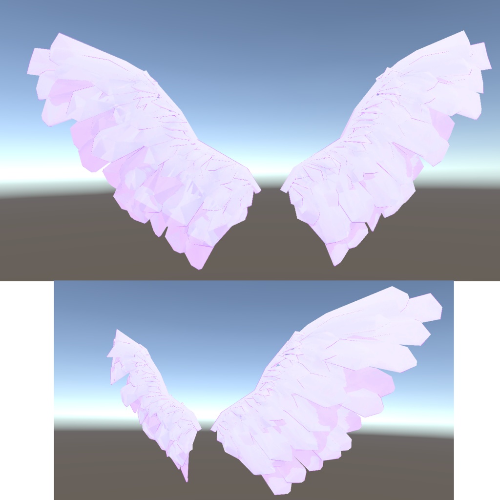 オリジナル3Dモデル 『羽根・翼 * はね・つばさ * wings』VRChat * cluster