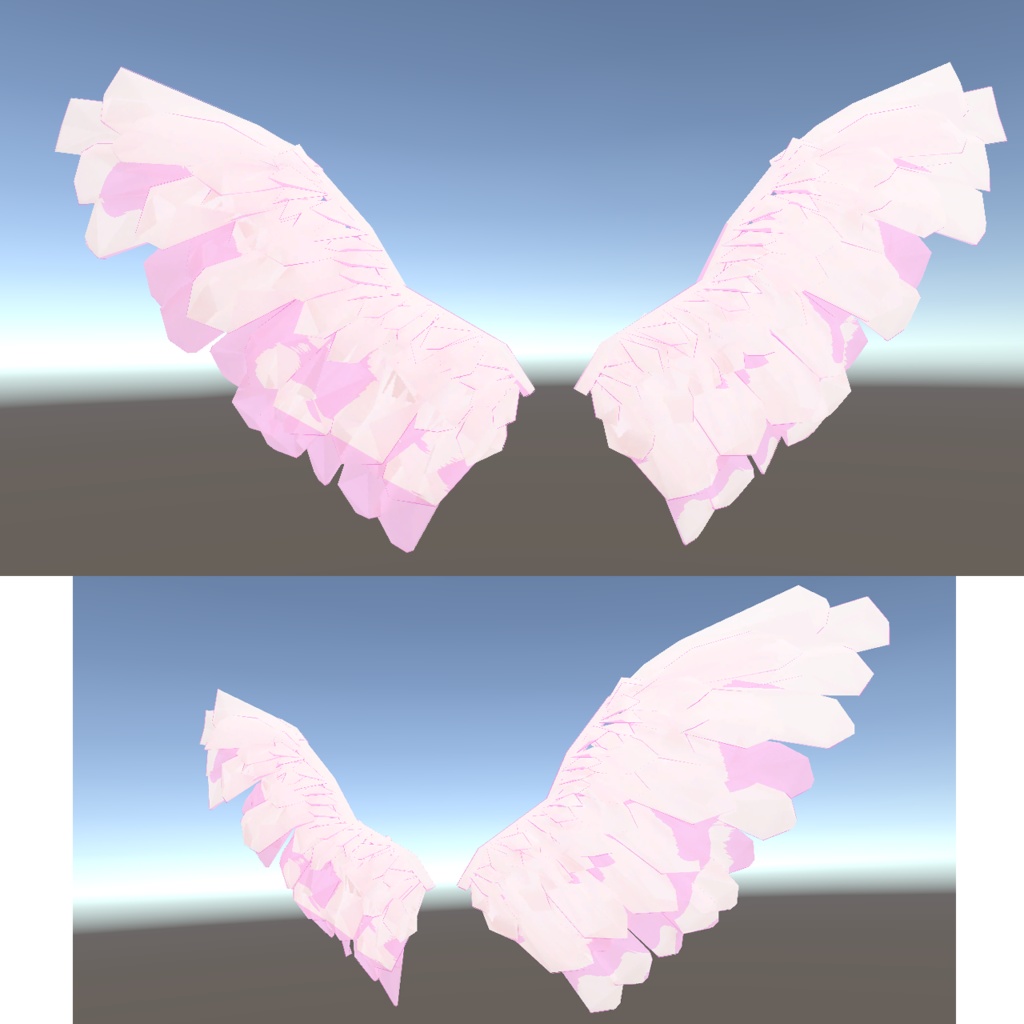 オリジナル3Dモデル 『羽根・翼 * はね・つばさ * wings』VRChat * cluster