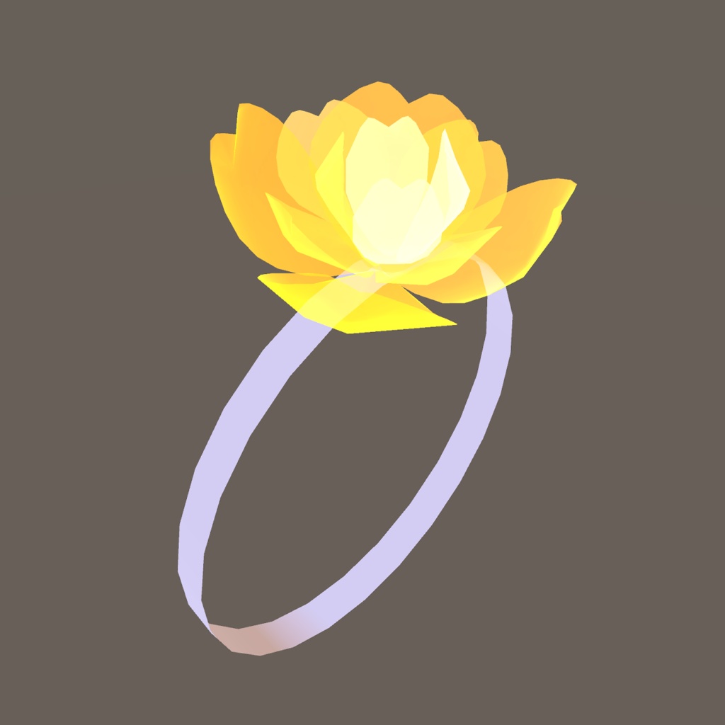 オリジナル3Dモデル 『指輪・花・花びら * Ring・flower・petal』VRChat * cluster