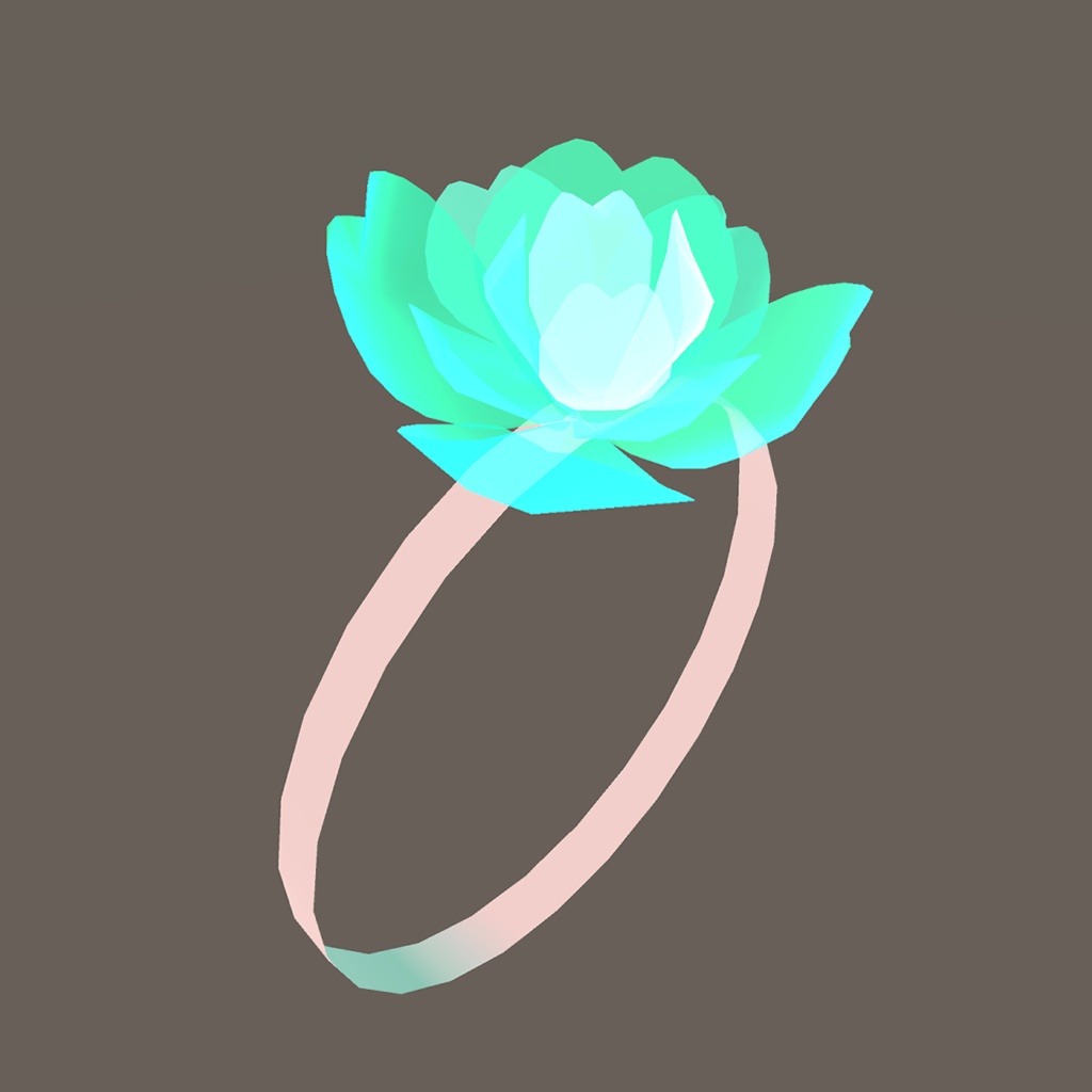 オリジナル3Dモデル 『指輪・花・花びら * Ring・flower・petal』VRChat * cluster