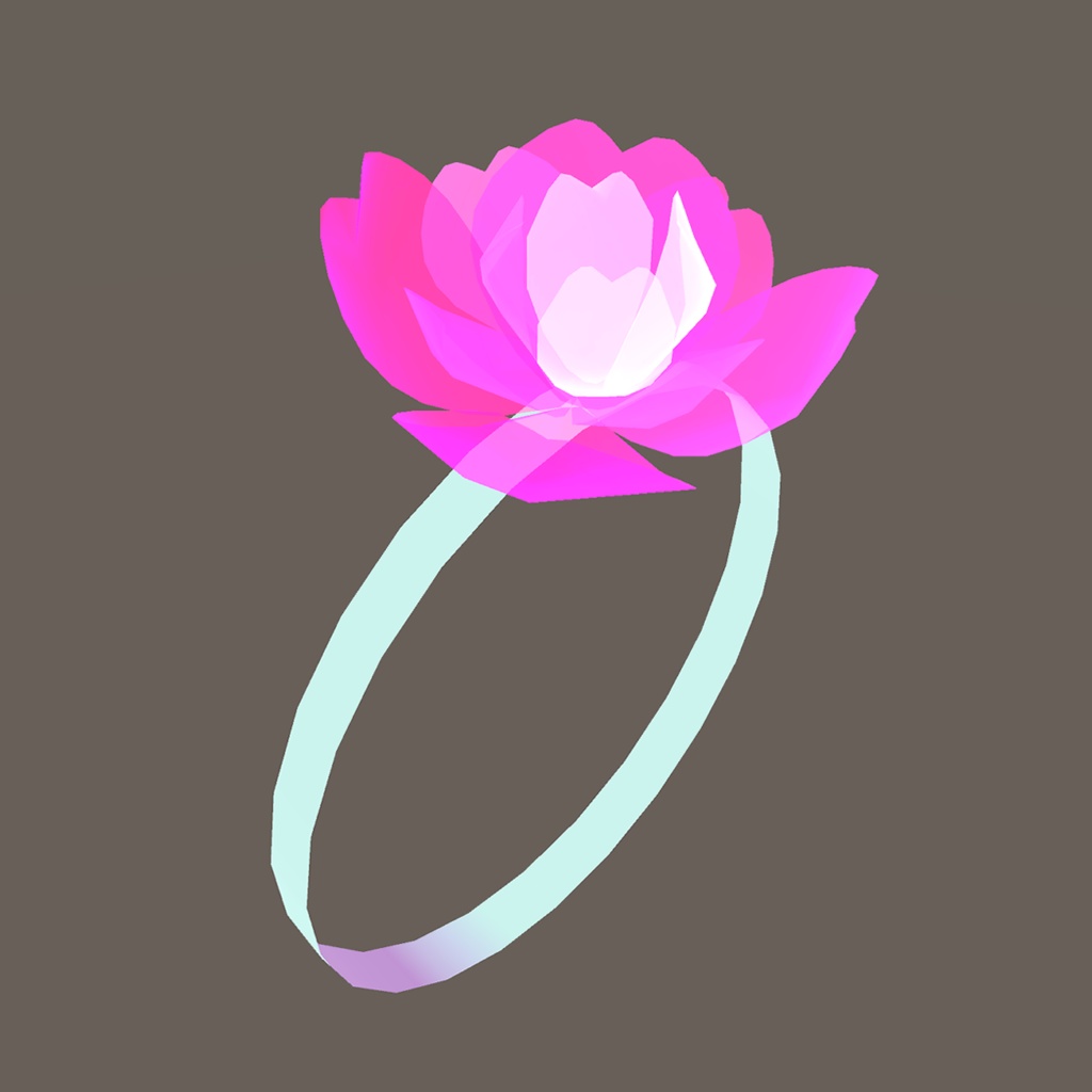 オリジナル3Dモデル 『指輪・花・花びら * Ring・flower・petal』VRChat * cluster