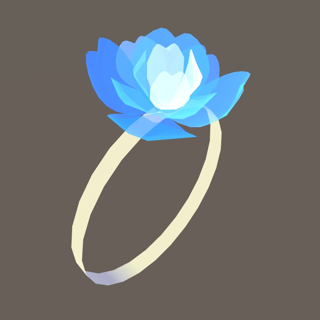 オリジナル3Dモデル 『指輪・花・花びら * Ring・flower・petal』VRChat * cluster