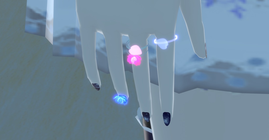 オリジナル3Dモデル 『指輪・花・花びら * Ring・flower・petal』VRChat * cluster