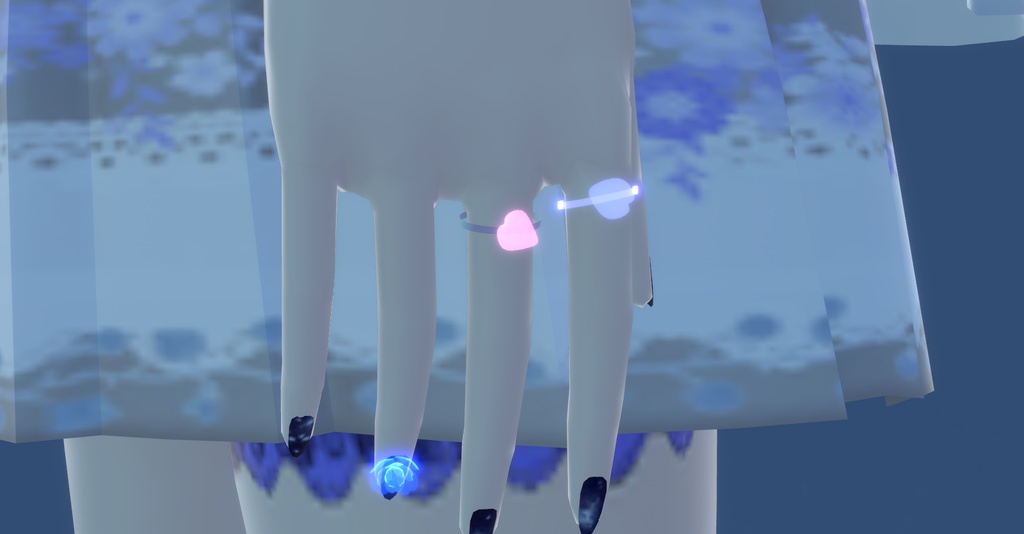 オリジナル3Dモデル 『指輪・花・花びら * Ring・flower・petal』VRChat * cluster