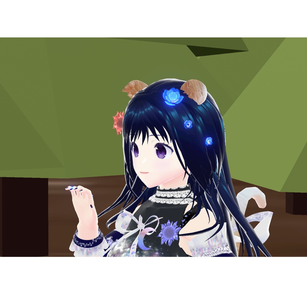 オリジナル3Dモデル 『太陽と月 * sun and moon』VRChat * cluster