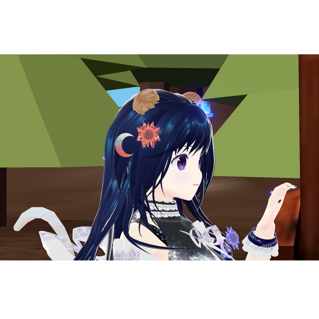 オリジナル3Dモデル 『太陽と月 * sun and moon』VRChat * cluster