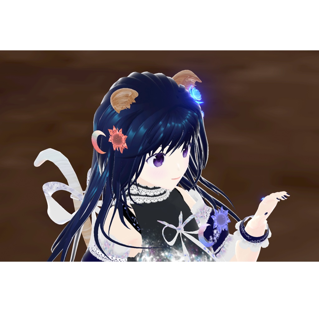 オリジナル3Dモデル 『太陽と月 * sun and moon』VRChat * cluster