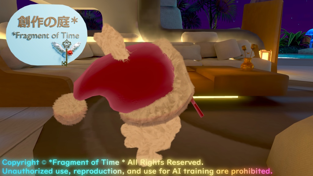オリジナル3Dモデル 『サンタ帽子 * Santa-hat』VRChat * cluster