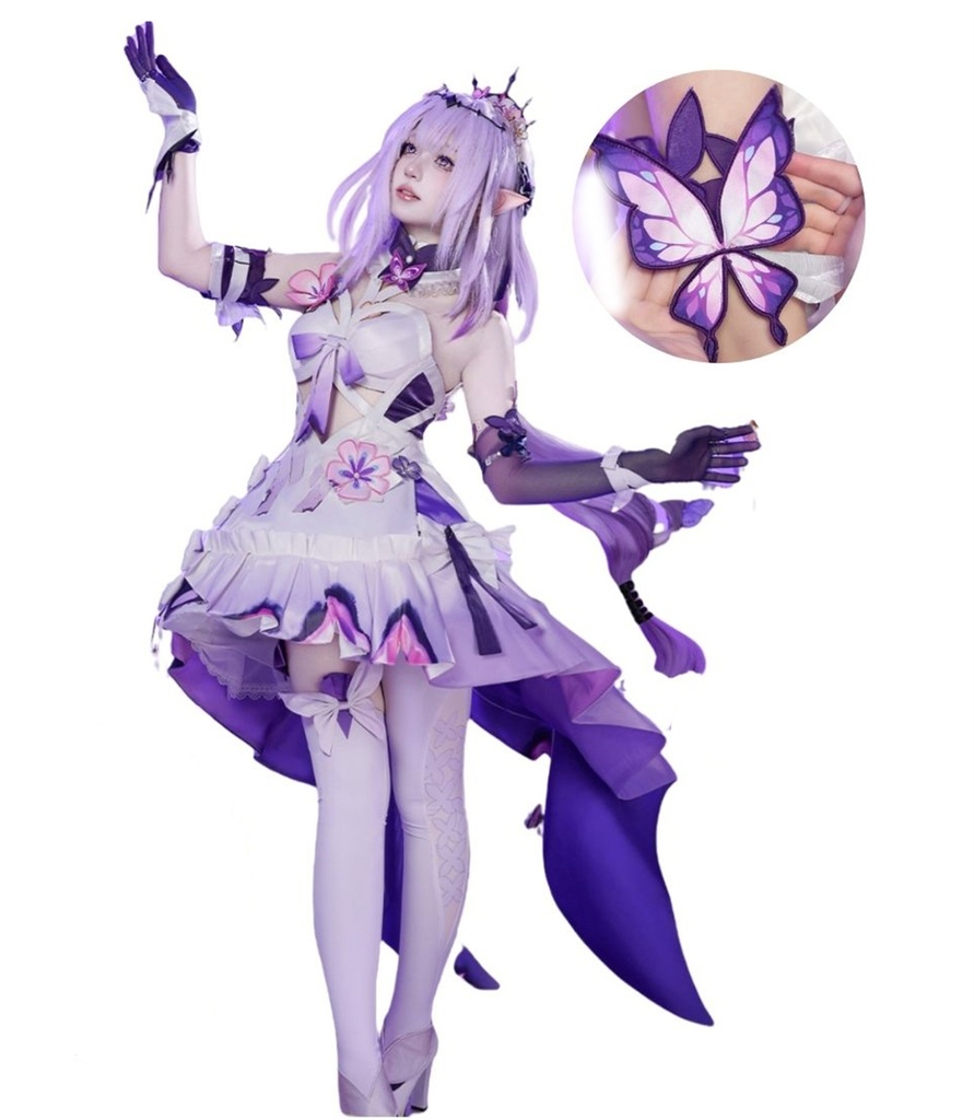Monenjoy キャストリス コスプレ衣装 礼服 シューズカバー付 ワンピース 「死影の侍女」キャストリス Castorice 可愛い 豪華衣装