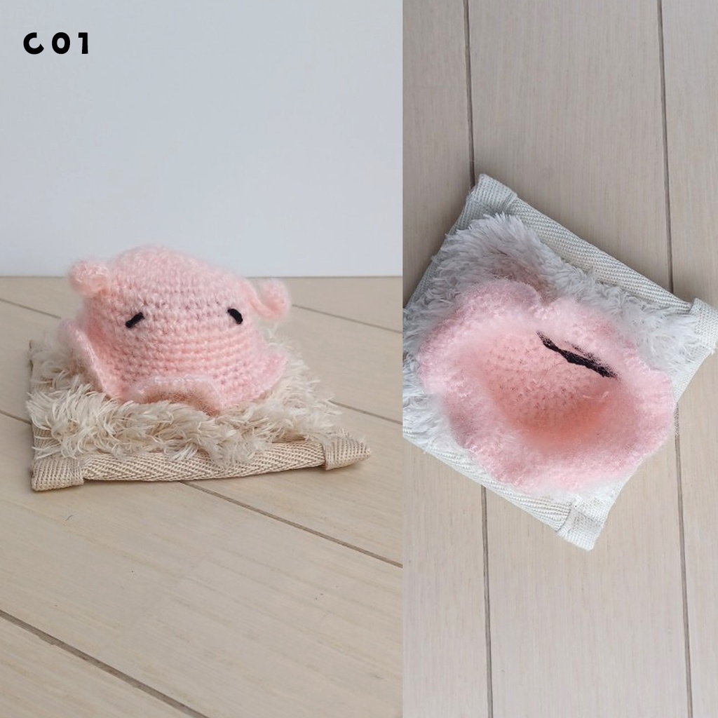 10cmぬい用帽子(手編み&手縫い)【B01~D01】