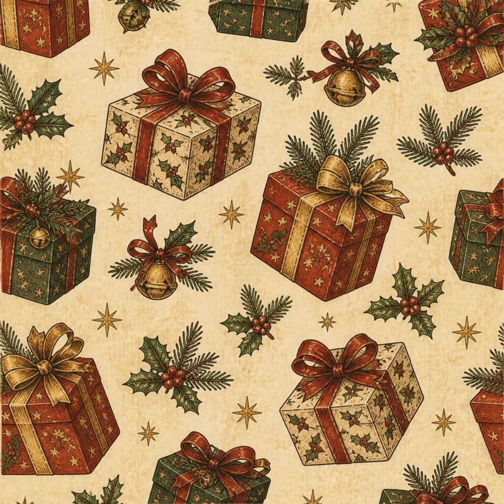 北欧風ヴィンテージ・クリスマス デザインペーパー セット