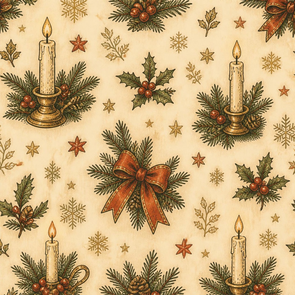 北欧風ヴィンテージ・クリスマス デザインペーパー セット