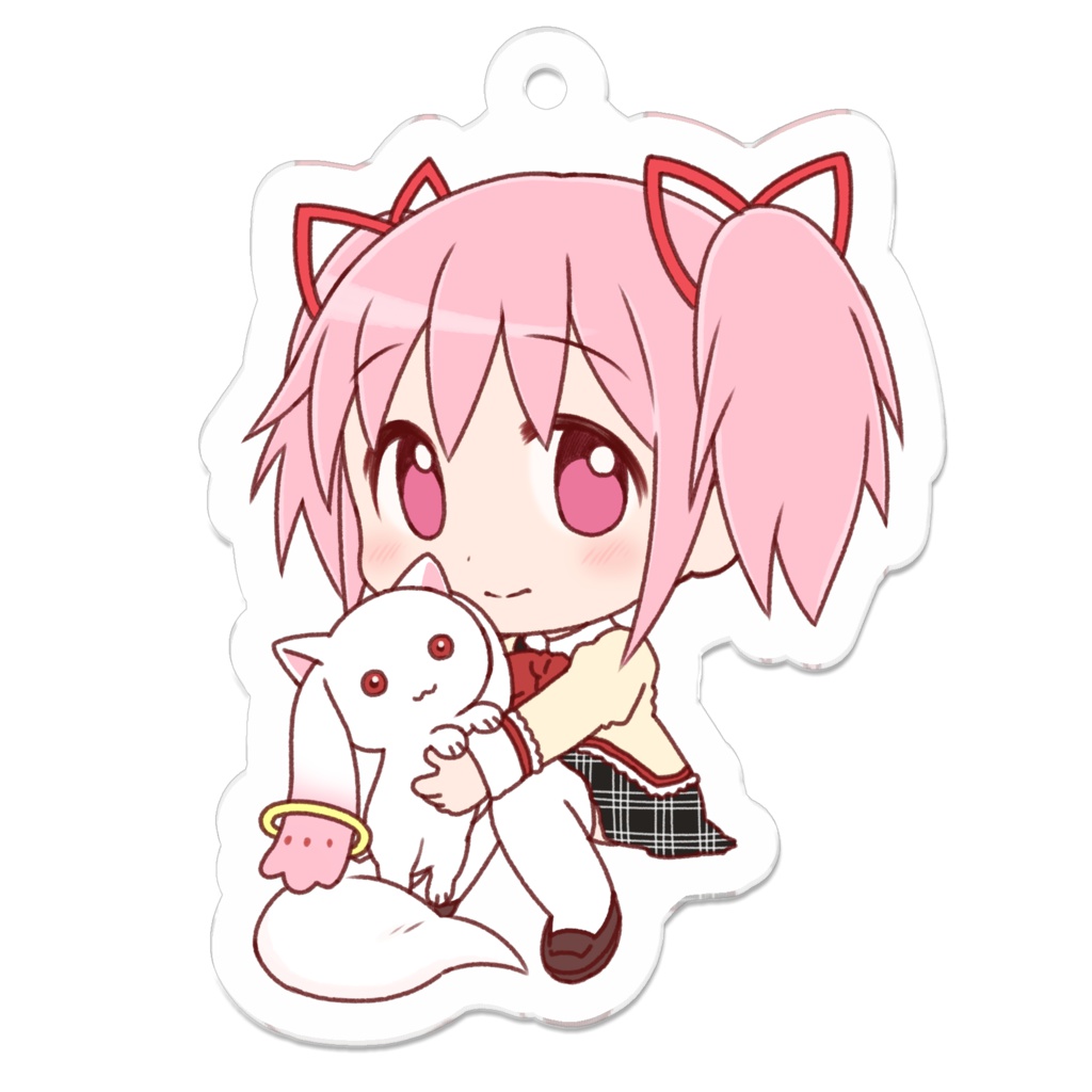 まどかちゃんとキュゥべえのアクリルキーホルダー!