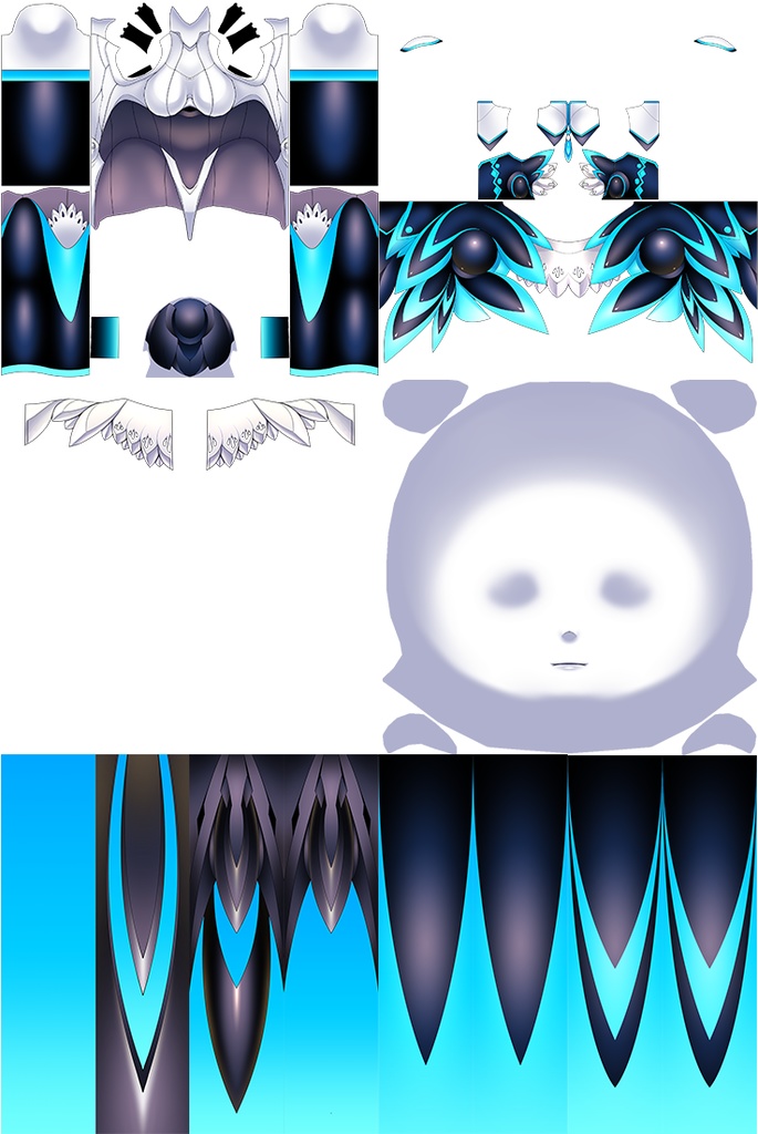 【β版時代データ】ロボっ娘テクスチャセット&ワンピース単体