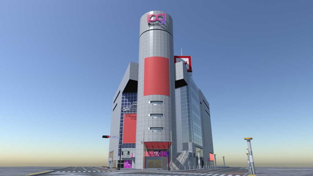 渋谷109/SHIBUYA109　Blender再現3Dモデル