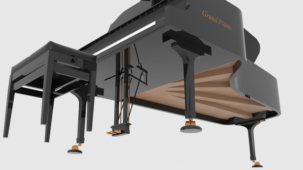 グランドピアノ/GrandPiano 3Dモデル