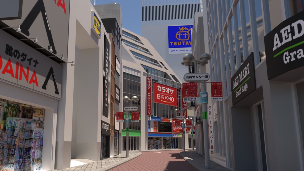 渋谷センター街/CenterGai 3Dモデル