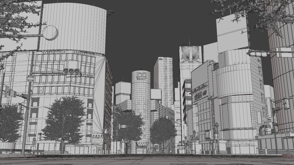 渋谷スクランブル交差点/META-SHIBUYA | 映像作品向け背景3Dモデル