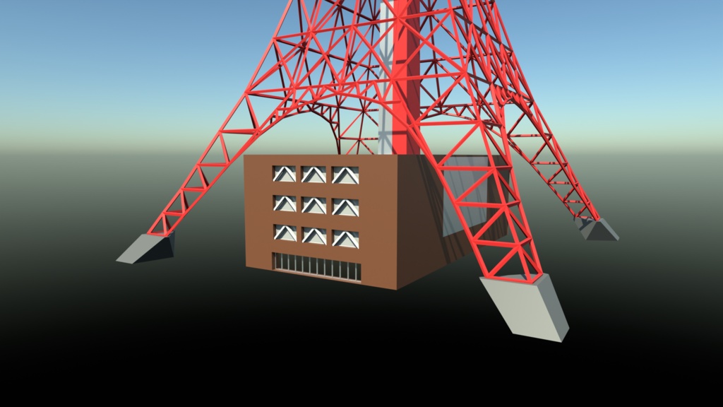 東京タワー3Dモデル | 映像作品向け背景3Dモデル