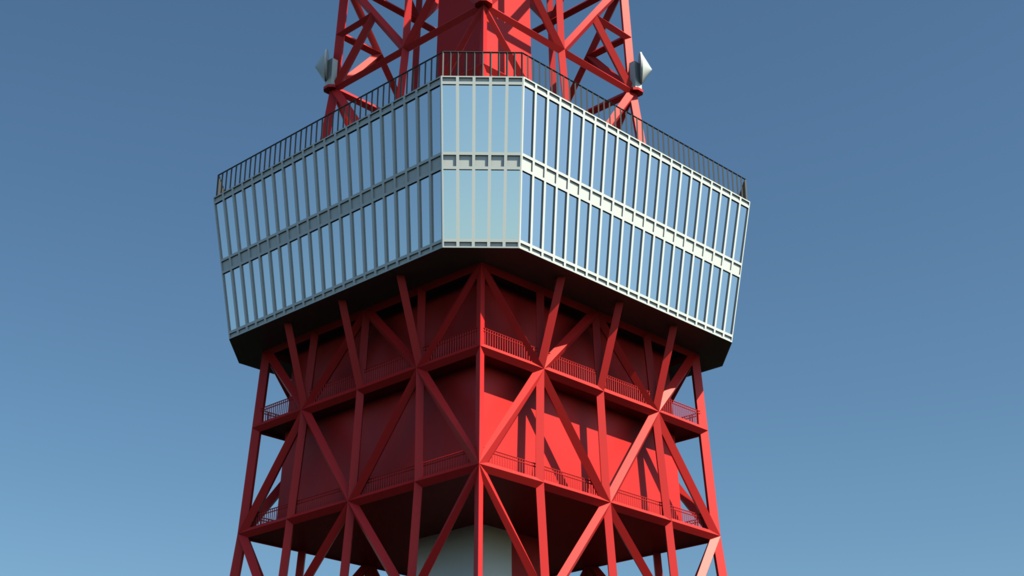 東京タワー3Dモデル | 映像作品向け背景3Dモデル
