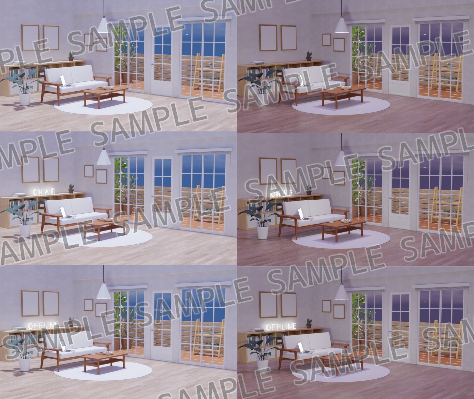 【Vtuber配信用背景】落ち着いたリビングルーム