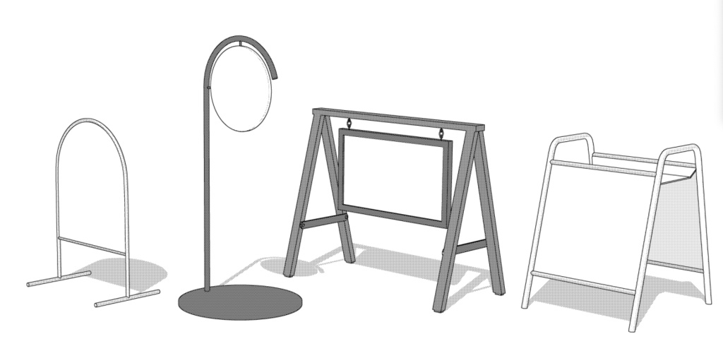 【漫画用3D】看板4種セット